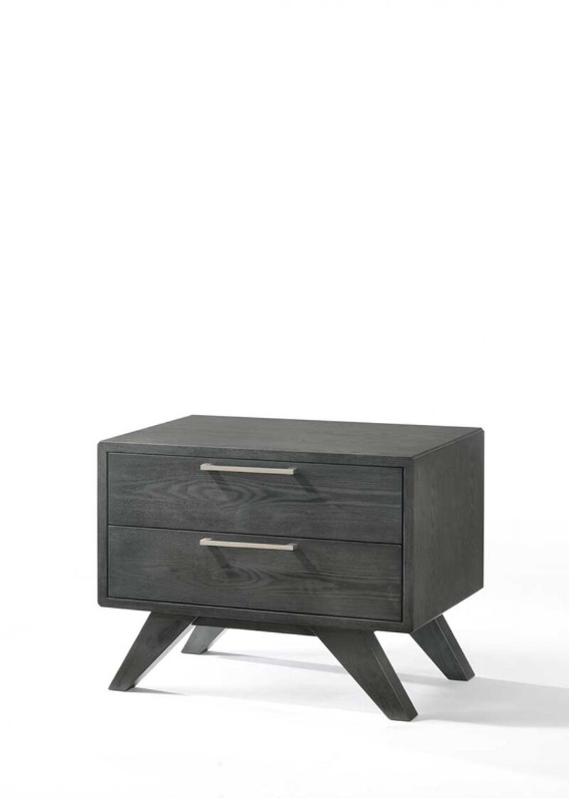 Bedroom Nightstand with Two Drawers – Durable Wood and Solid Wood Design