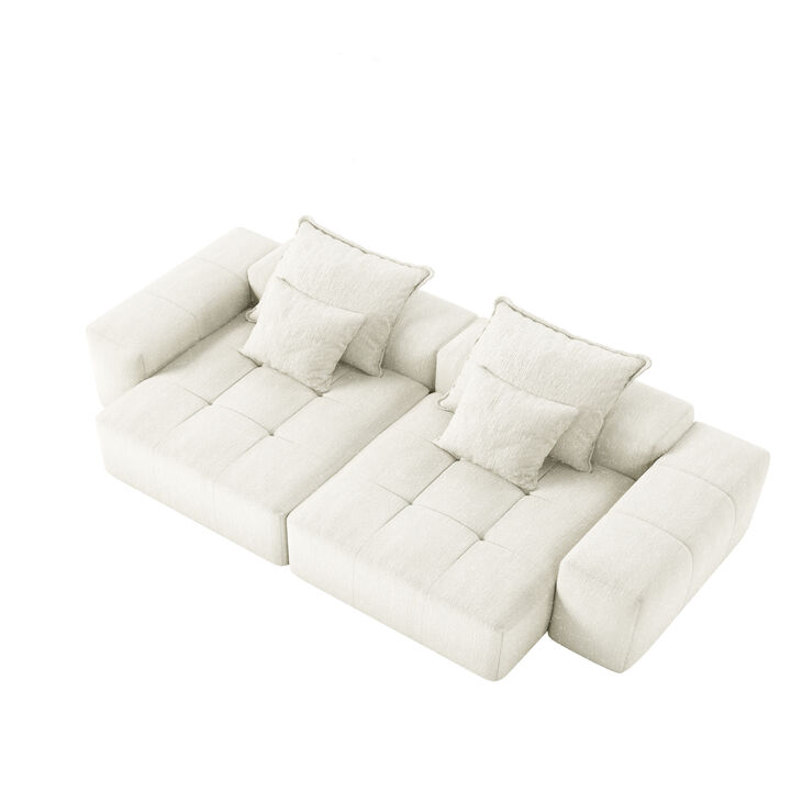 Merax Modular Sparkling Chenille Sectional Sofa