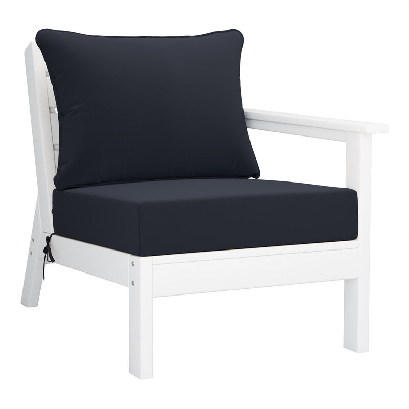 WestinTrends Outdoor Patio HDPE Loveseat Sofa with Patio Cushions