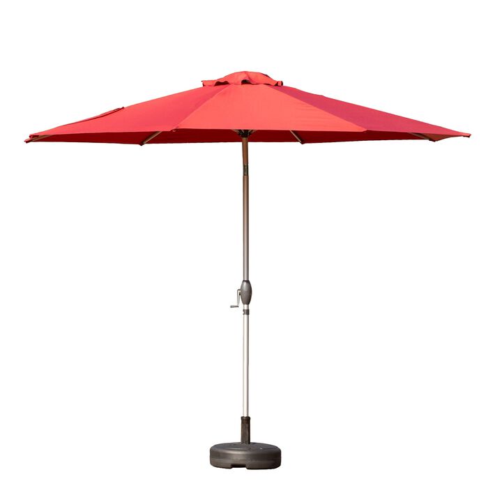 MONDAWE 10 FT Patio Umbrella, Outdoor Table Umbrella with Push Button Tilt and Crank, UV Protection Waterproof Market Sun Umbrella with 8 Sturdy Ribs for Garden, Deck, Backyard, Pool