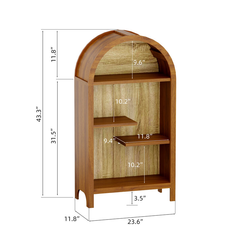 Sukpid Arched Top Freestanding Shelf Open Cabinet image number 3
