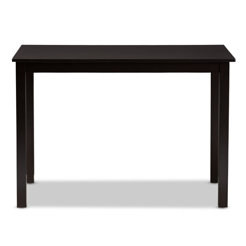 Baxton Studio Eveline Modern Brown Finished Wood 43-Inch Dining Table.