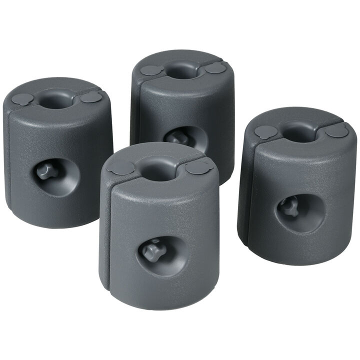 Outsunny Canopy Weights Set of 4, Tent Weights for Pop up Canopy, HDPE Water or Sand Filled, with Secure Screws, 104LBS
