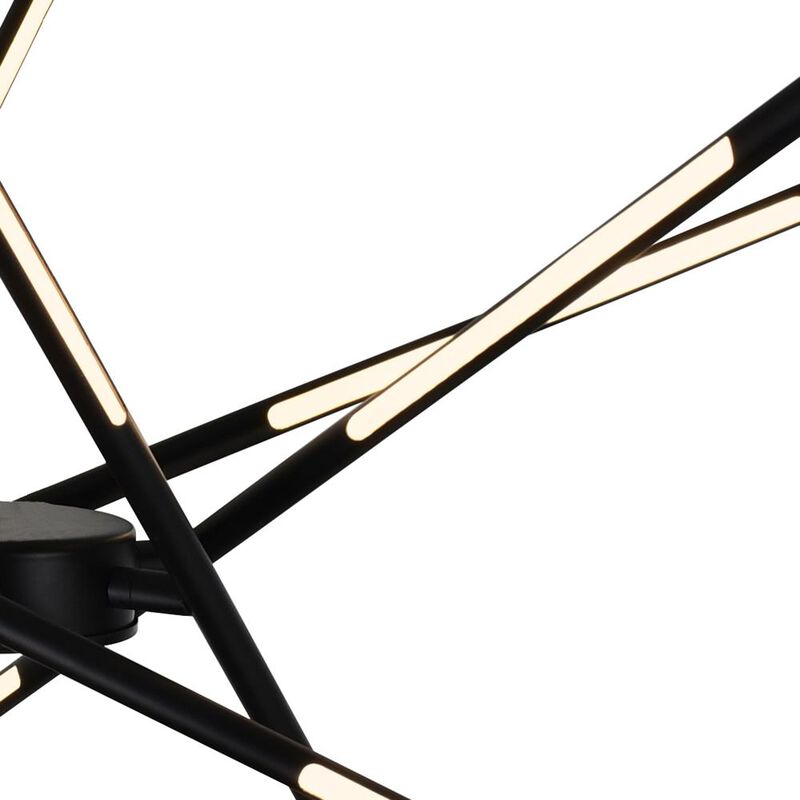 Oskil LED Integrated Chandelier With Black Finish