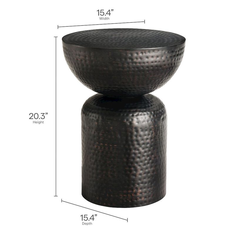 Mella Metal Hammered Side Table image number 2