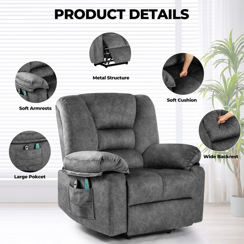 Streamdale Power Lift Recliner Chair Sofa for Elderly with Massage