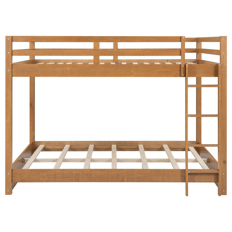 Merax Wood Queen Size Bunk Bed with Ladder