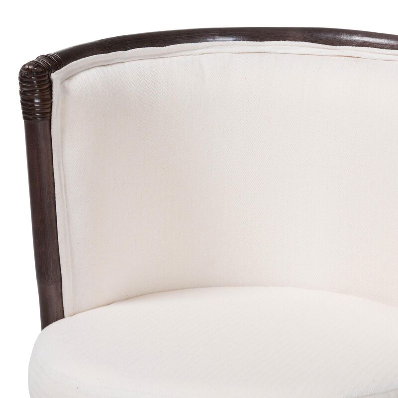 bali & pari Alsip Espresso Rattan Counter Stool with Swivel Seat image number 4