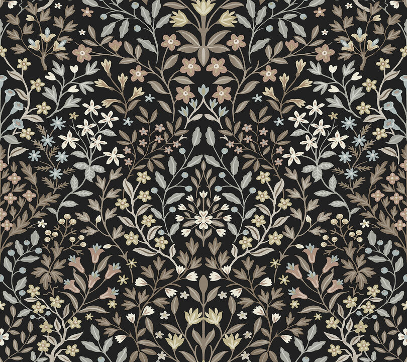 Garden Black & Neutral Terrace Wallpaper