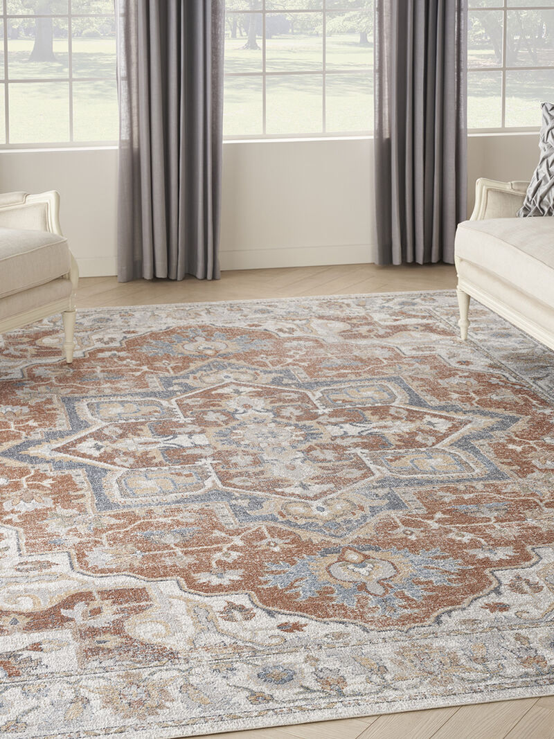 Astra Machine Washable ASW12 Gold/Multicolor 7'10" x 10' Rug