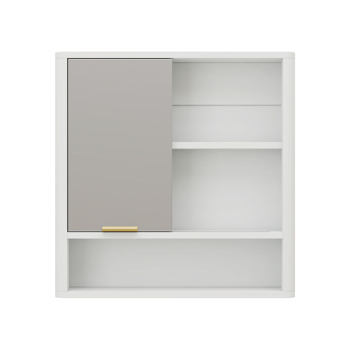 ELEMENT ACE Wall Mounted Bathroom Mirror Cabinet with Open Shelves Waterproof Medicine Cabinet Space Saving Vanity Organizer for Home & Bathroom Use