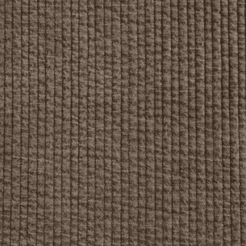 Stonewashed Brown Cotton Velvet King Quilt Set image number 4