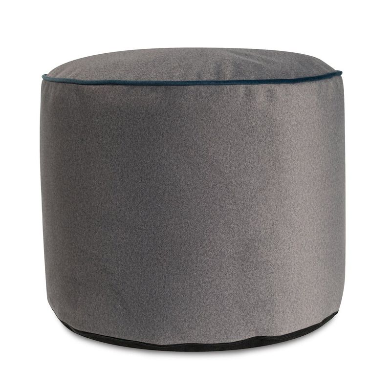 Howard Elliott Qiviut Gray Tall Pouf image number 0