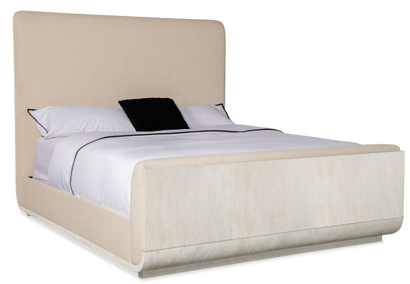 Modern Mood King Beige Upholstered Panel Bed