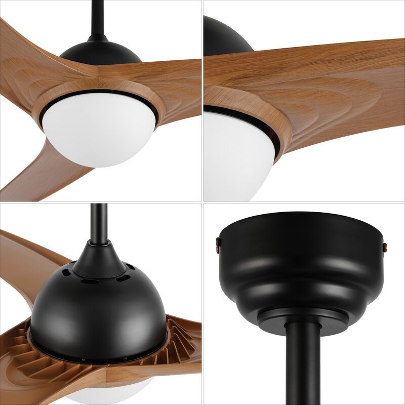 Sully Contemporary Industrial Iron/Plastic Integrated LED Ceiling Fan