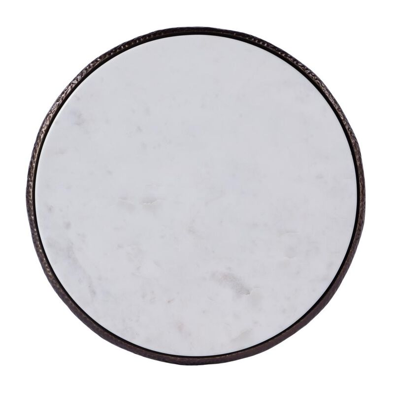 Butler Specialty Lania Outdoor Marble Side Table, Bronze image number 7