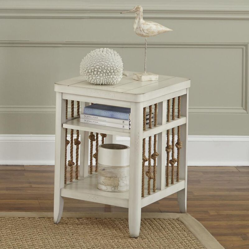 Liberty Furniture Dockside Chair Side Table in White image number 1