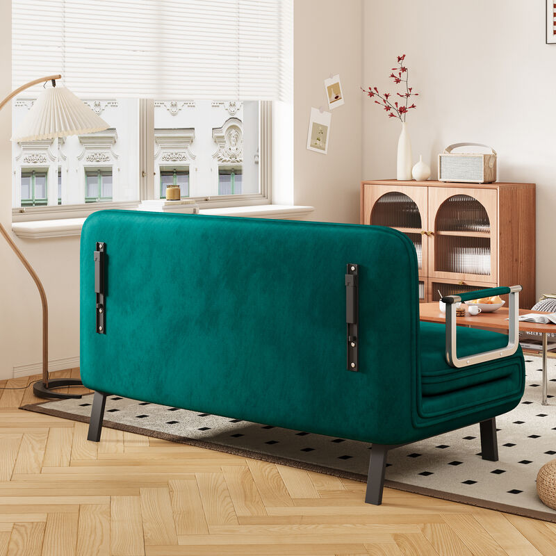 Merax Tri-Fold Sleeper Sofa  Loveseat with Adjustable Backrest