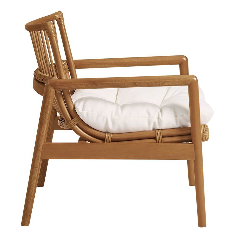 Tula Wood Rattan Lounge Chair image number 3