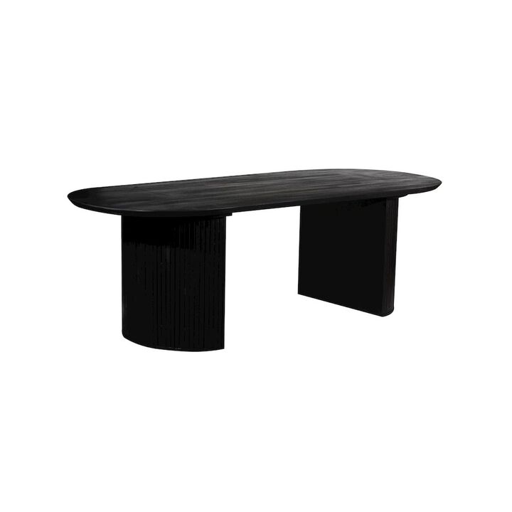 Porter Designs Coburg Solid Wood Dining Table, Black