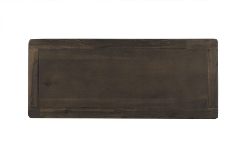 Streamdale Rustic Storage Cabinet With Two Drawers And Four Classic Rattan Basket