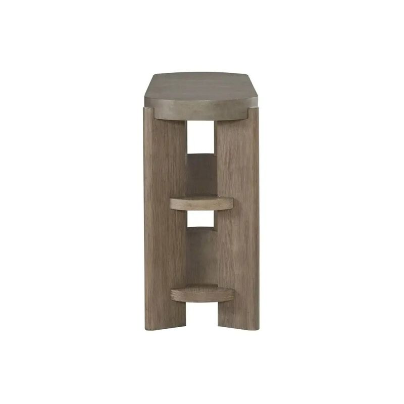 Liberty Furniture Affinity Sofa Table for Living Room - Dusty Taupe Faux Concrete Tops image number 1