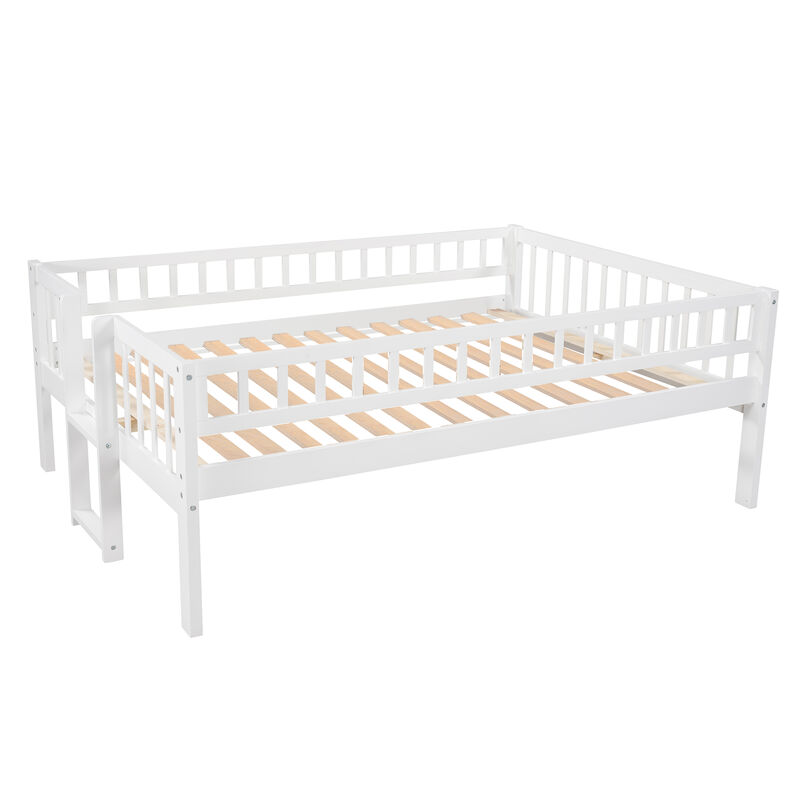 Merax Triple Bunk Bed with Guardrails