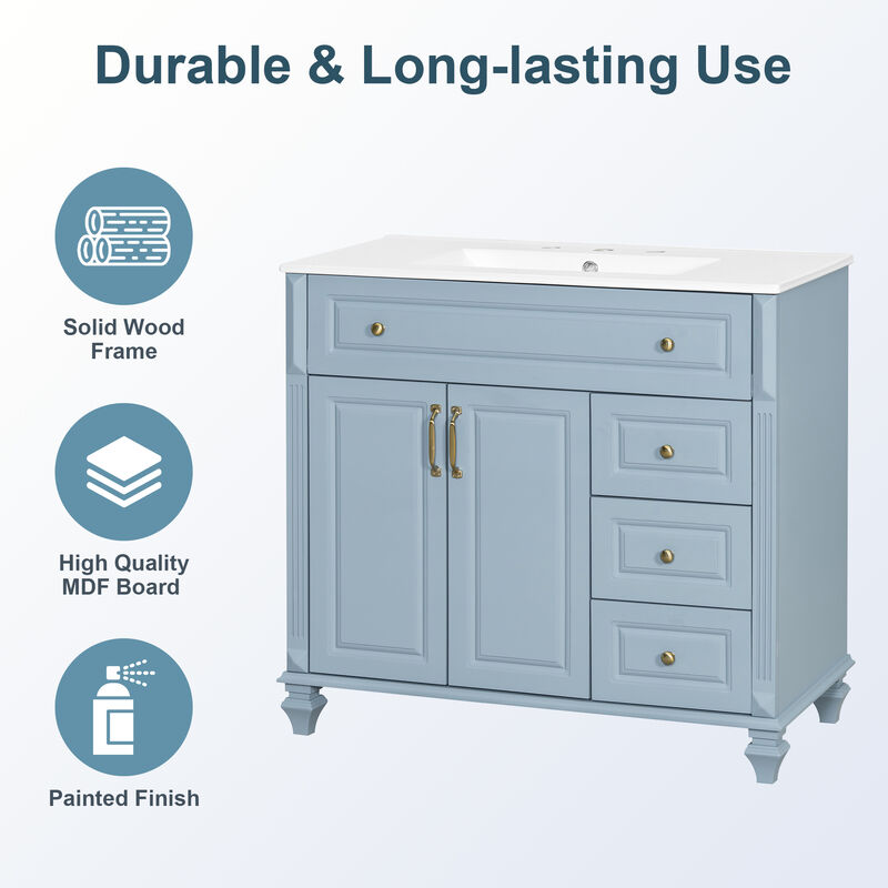 Mempra 36" Bathroom Vanity with Sink image number 5