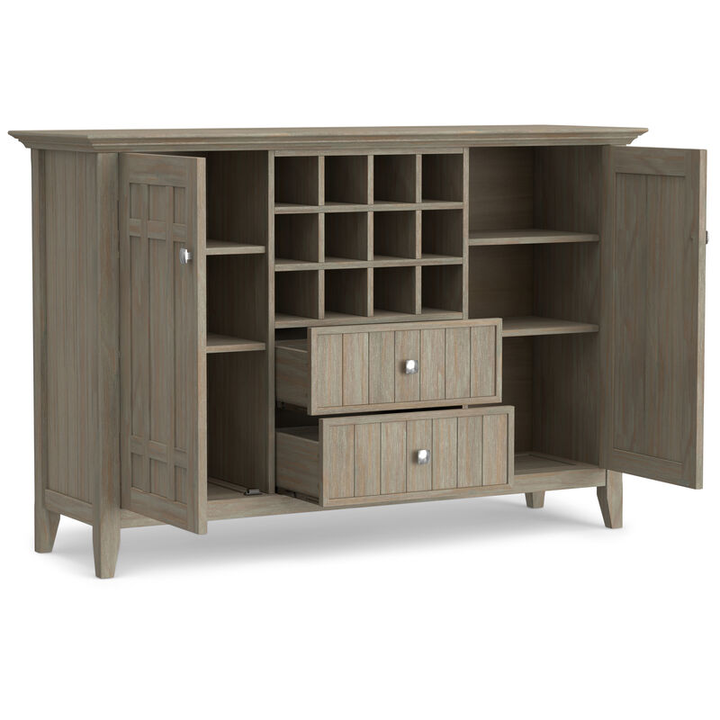 Simpli Home Bedford Sideboard Buffet and Wine Rack image number 3
