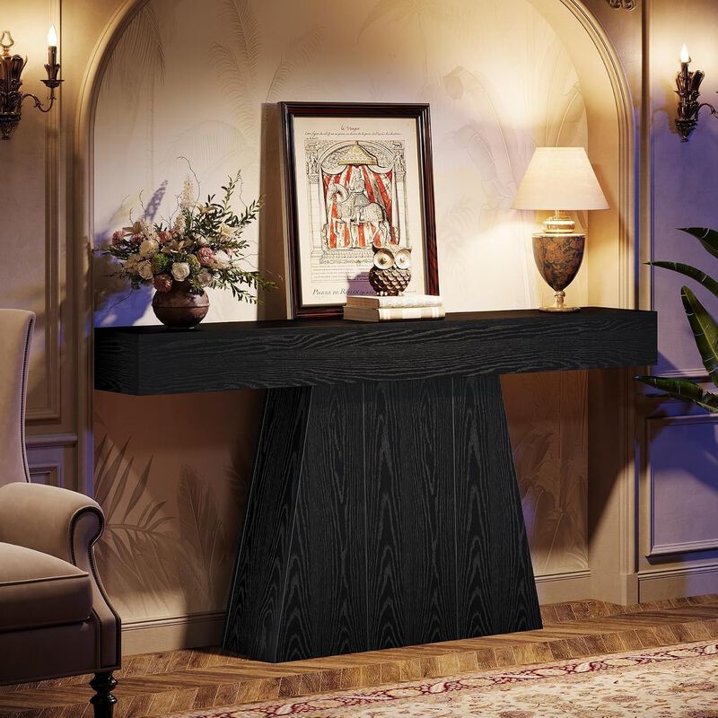 Tribesigns Modern Trapezoidal Wood Console Table image number 6