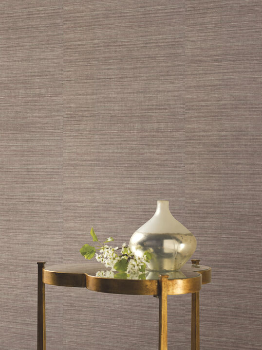 Silk Elegance Brown & Red Wallpaper