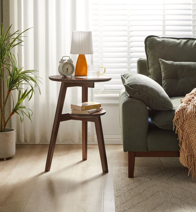 Voxfi Solid Wood 2-Tier Side Table image number 2