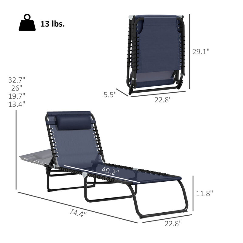 Hivvago Portable Reclining Lounge Chair image number 2