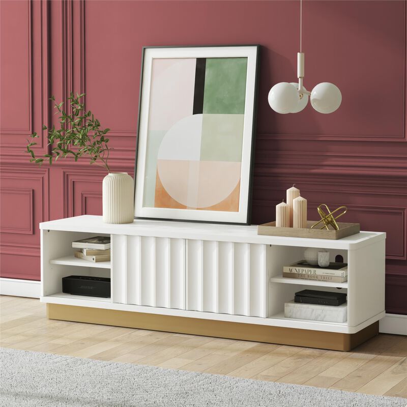 Rene Modern Scalloped TV Stand for TVs up to 65"