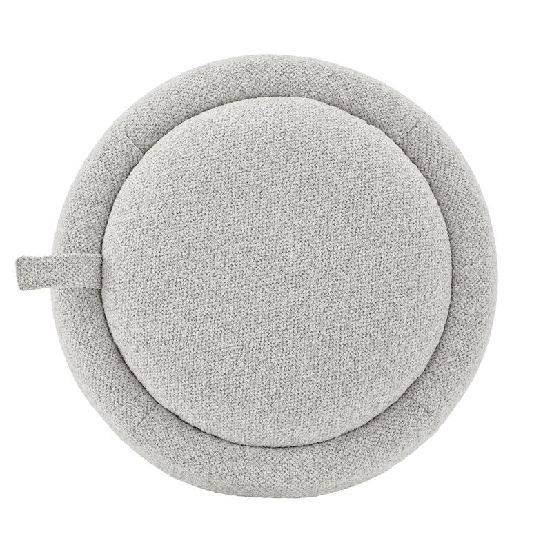 Murphy Fabric Storage Ottoman, Horizon Gray