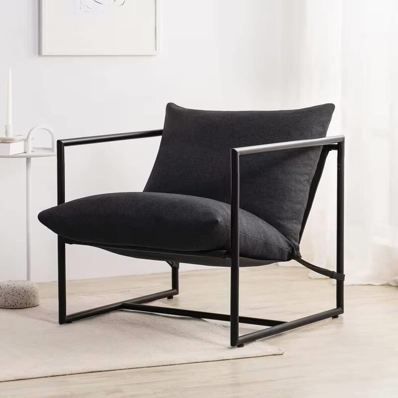 Hivvago Modern Upholstered Accent Chair with Metal Frame