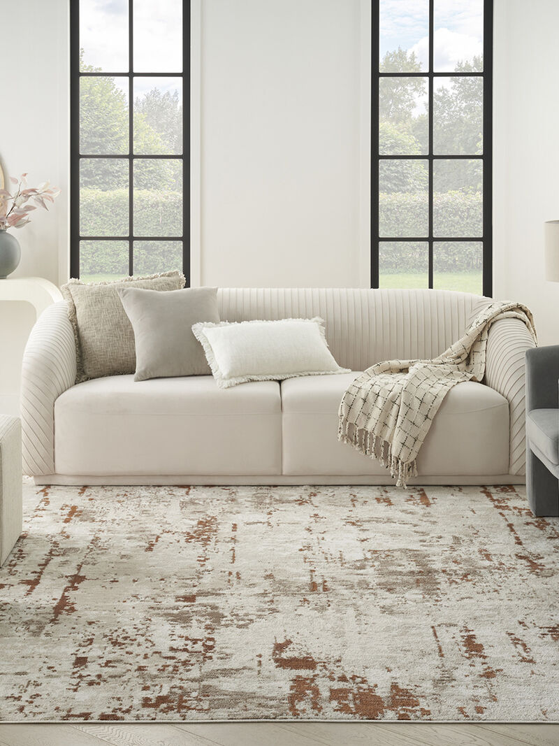 Quarry QUA01 Ivory/Rust 8'10" x 11'10" Rug