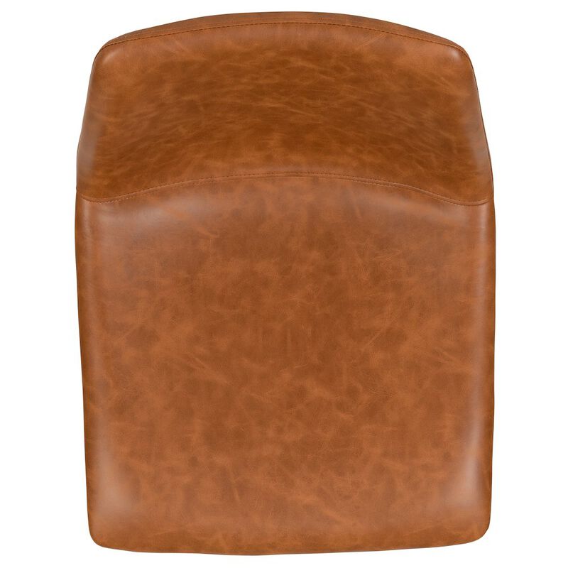 Flash Furniture 30 Inch LeatherSoft Bar Height Barstools in Light Brown, Set of 2 image number 9