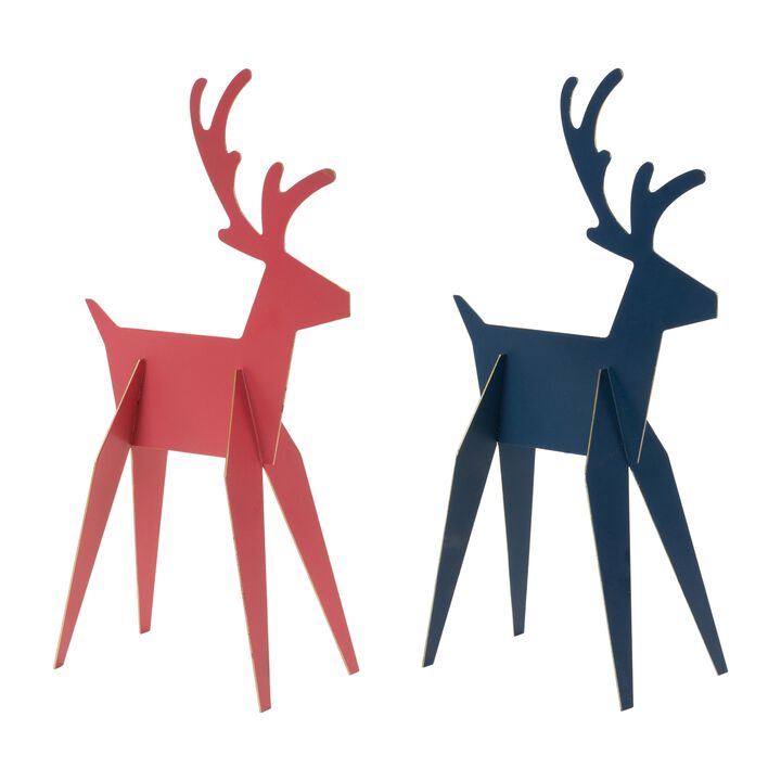 Set of 6 Decorative Deer for Elegant Holiday and Winter Decor