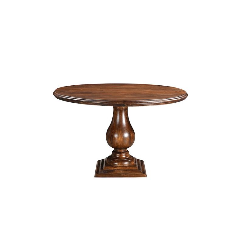 Taran Designs Adrien 48 Round Solid Wood Pedestal Dining Table