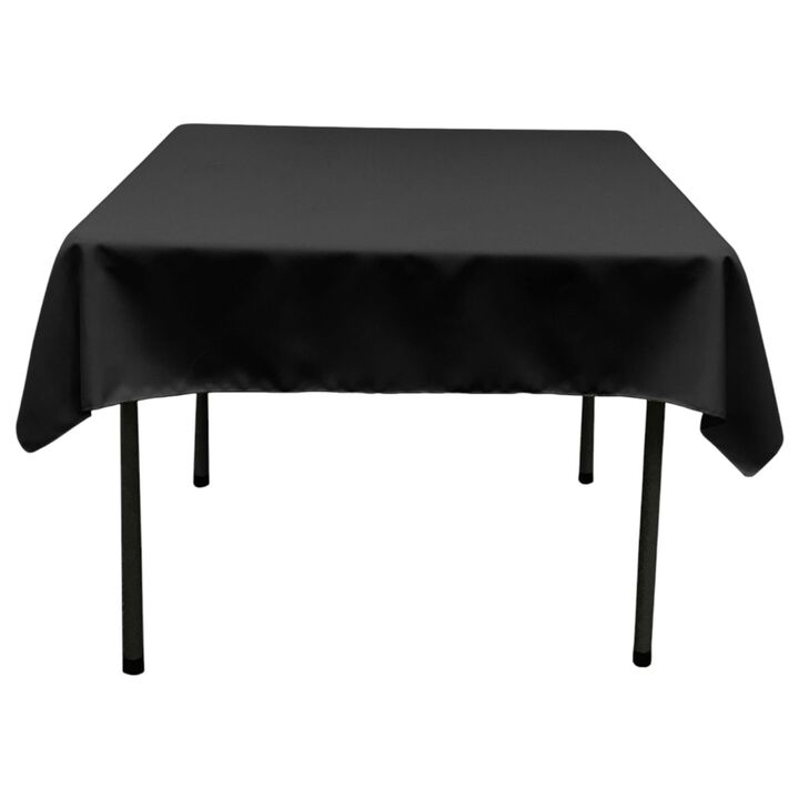 58-Inch Square Polyester Poplin Tablecloth for Dining and Kitchen Tables