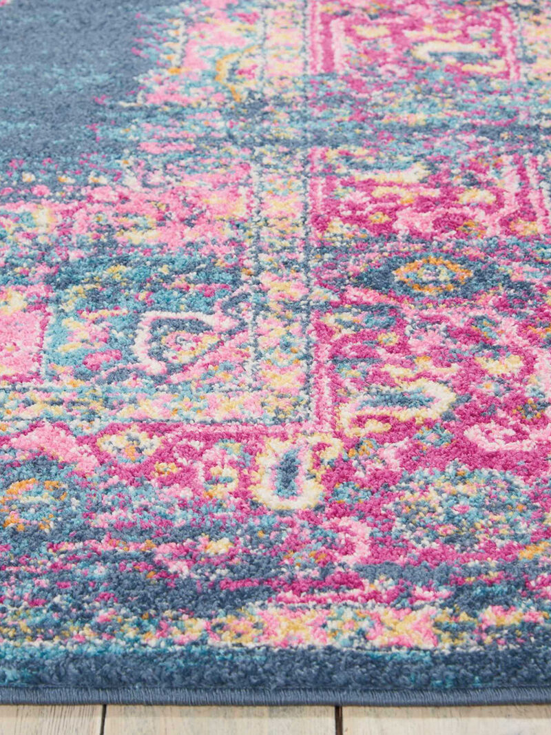 Passion PSN03 Blue 5' x Round Rug image number 2