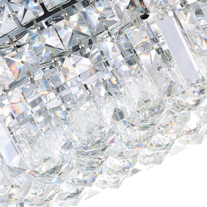 CWI Lighting Colosseum 4 Light Flush Mount With Chrome Finish