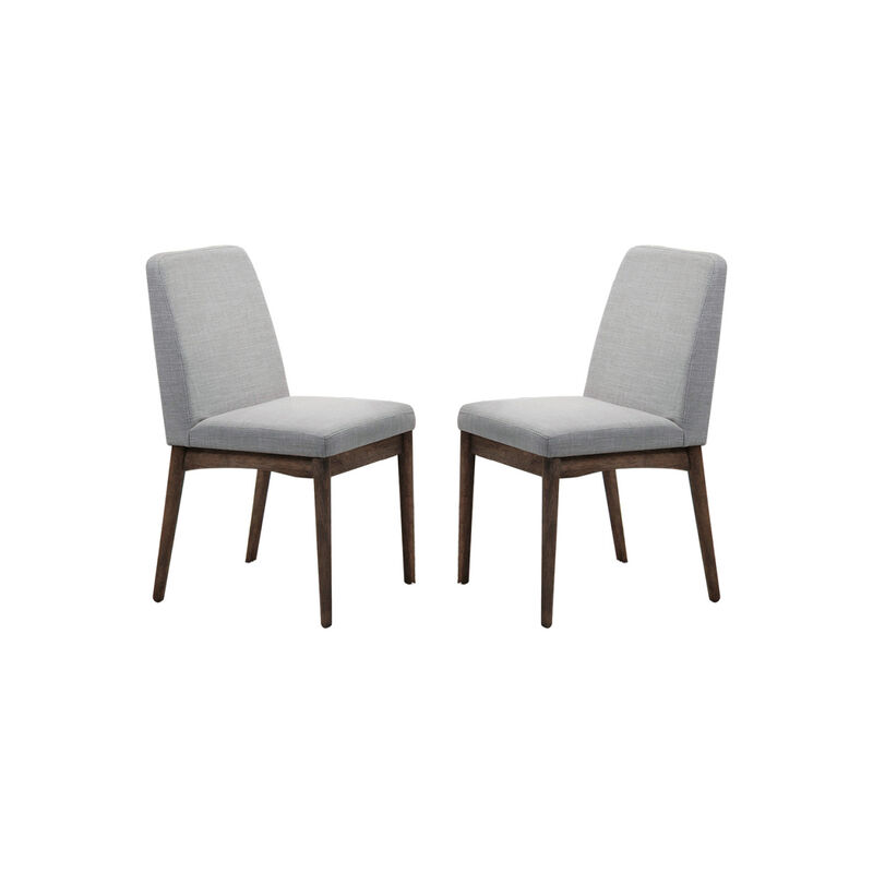 Streamdale Grey Fabric Upholstered Dining Chair, Brown(Set Of 2) image number 0