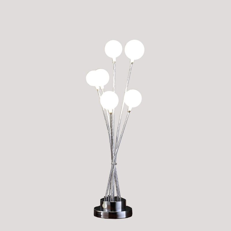 Streamdale Silver Chrome Table Lamp with 6-Light Globe image number 0
