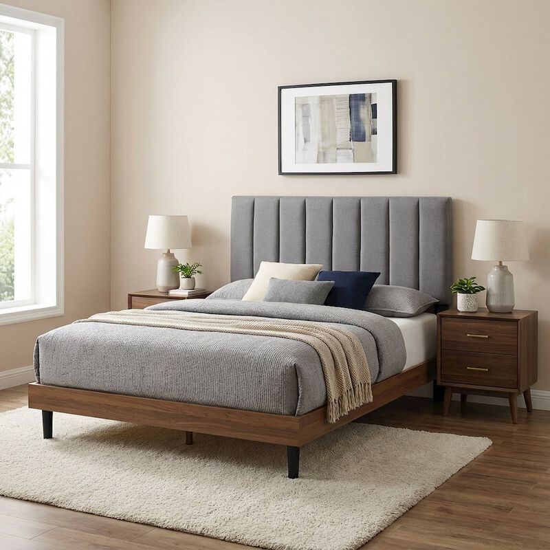 FurniFact Twin Upholstered Headboard with Padded Design for Comfortable Support image number 3