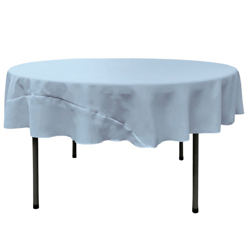 72in Round Table Cover Polyester Poplin Wrinkle Resistant for Event Tables image number 0
