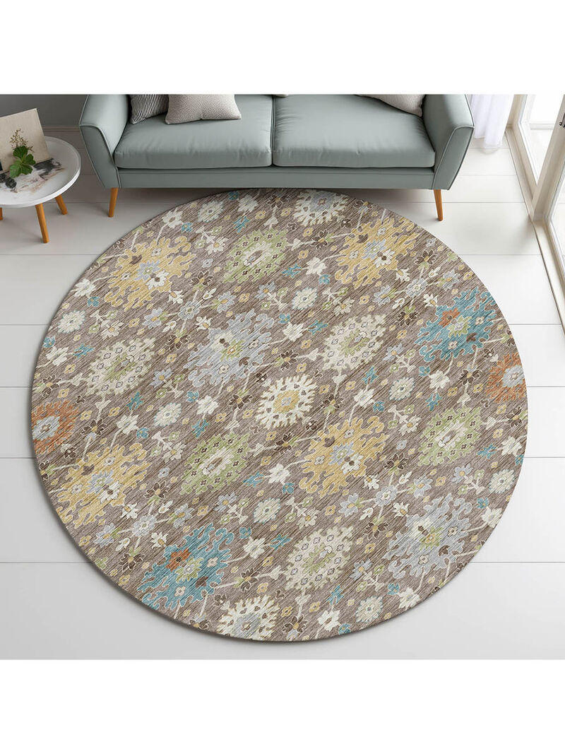 Silk Road Mocha 8' Round Rug