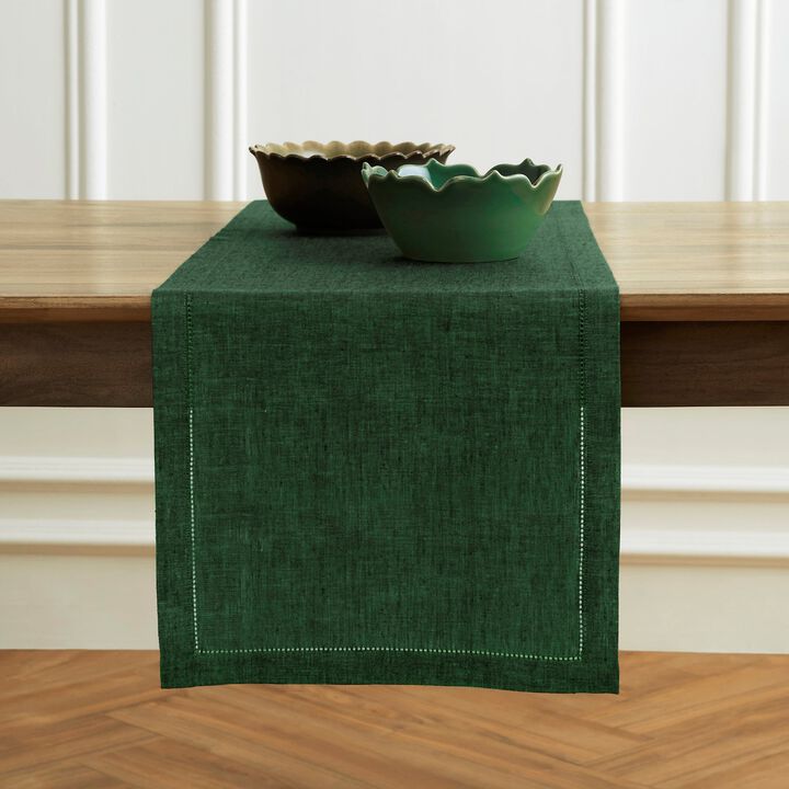 Solino Home Milan 100% Linen Table Runner &ndash; Handcrafted, Machine Washable, Perfect for Holiday and Everyday Dining