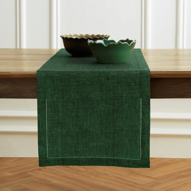 Solino Home Milan 100% Linen Table Runner &ndash; Handcrafted, Machine Washable, Perfect for Holiday and Everyday Dining